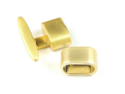 Lederbandschlie�e, 11x5 mm, goldfarben, matt