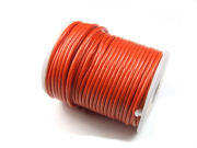 Lederband, rund, 2,0 mm, orange