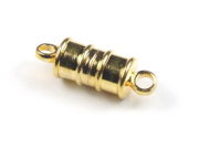 Magnetverschluss, gerieft, vergoldet, 17x6 mm