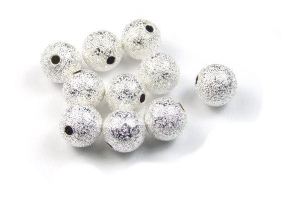 Stardust Perlen, 8 mm, silberfarben