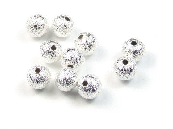 Stardust Perlen, 6 mm, silberfarben