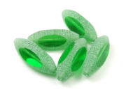 Facett-Glasperlen,Oliven, 30x12 mm, grün