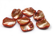 Muschelperlen, Nuggets, groß, terracotta