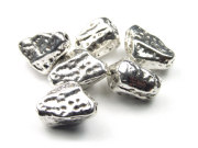 Metallperlen, Nuggets, massiv,  20x10 mm