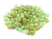 Perlenmix, semi-opak, grün