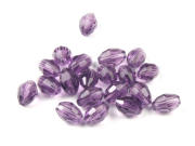Schliffperlen,Oliven aus Kristall, 6x4 mm, violett
