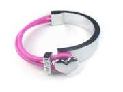 Armband mit Elastic, Herz-Motiv, pink
