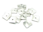 Metallperlen, gebürstet, Quadrat-Scheiben, 10 m