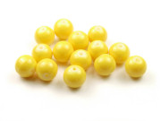 Perlen aus Glas, 8mm, opak-gelb