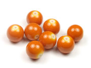 Perlen aus Glas, 12 mm, opak-orange
