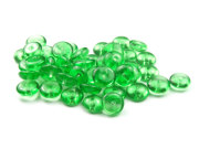 Glasperlen, Scheiben,  9x4 mm, grün