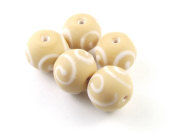 Prachtperlen, Kugeln, 12 mm, beige matt