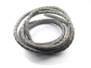 Lederband, Bolo, geflochten, 5.0 mm, grau