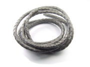 Lederband, Bolo, geflochten, 5.0 mm, grau