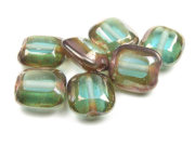 Perlen mit Lüster, Quadrate, 11 mm
