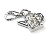 Charms mit Strass 'Gartenzeit', 13x16 mm