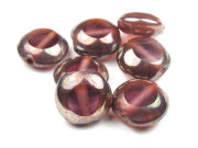 Perlen mit Lster, Taler, 12 mm, amethyst