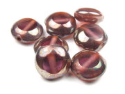 Perlen mit Lster, Taler, 12 mm, amethyst