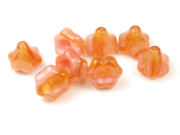 Perlen Bltenkelche, 9x9 mm, creme-ros