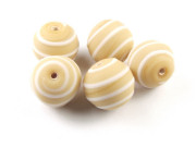 Prachtperlen, Kugeln, 12 mm, beige matt