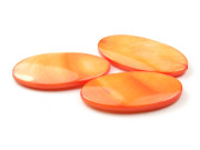 Perlen aus Perlmutt, Horseeye, 16x30 mm, orange