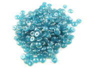 Glasperlen, flache Scheiben, 5x3 mm, dark turquois