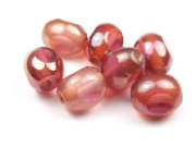 Perlen mit Lster, Ovale, 12 x 9,5 mm