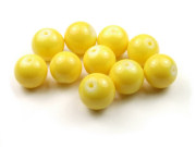 Perlen aus Glas, 10mm, opak-gelb