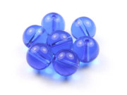 Perlen aus Kristallglas, rund, 10 mm, royalblau