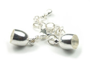 Kappelverschluss, schlicht, 12x8 mm