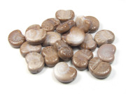 Glasperlen, Schnecken in Steinoptik, 17x13 mm