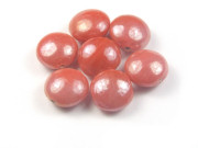 Glasperlen, Taler, opak, 12 mm, terracotta