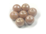 Glasperlen, Kugeln, opak, 8 mm, taupe