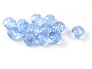 Schliffperlen, Rondelle,  6x8 mm, skyblue