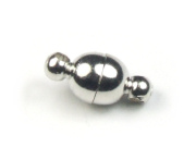Magnetverschlüsse, Kugel, 6 mm, platinfarben