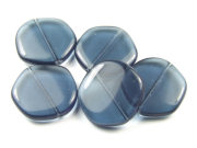 Glasperlen, Taler,  20 mm, Montana Blue