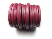 Lederband, genäht, 4.0 mm, burgunder