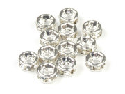 Strassrondelle, Ringform,  4 mm, transparent
