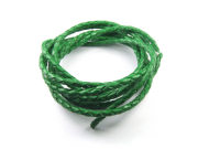 Lederband, Bolo, geflochten, 3.0 mm, grün