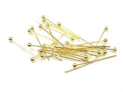 Kugelnietstifte 'Ballpin', goldfarben, 30x0,7 mm