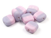 Glasperlen, Qudrate, 12x12 mm, purple/pink