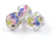 Lampwork Perle, 15mm, gpb, bunt