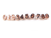 Buchstabenperlen, 10x9x4 mm, rosé vergoldet