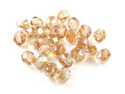 Glasschliffperlen, 6mm, peach-gold