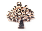 Anhnger, Tree of Life, 24x30x2  mm, ros vergolde