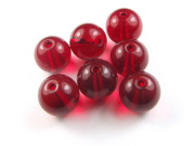 Perlen, 12 mm, deep ruby red