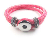 Armband fr Druckknopf, Echsenprgung, pink