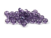 Schliffperlen, Rondelle, 4x3 mm, violett