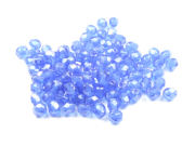 Glasschliffperlen, böhmisch, 4mm, Saphirblau AB