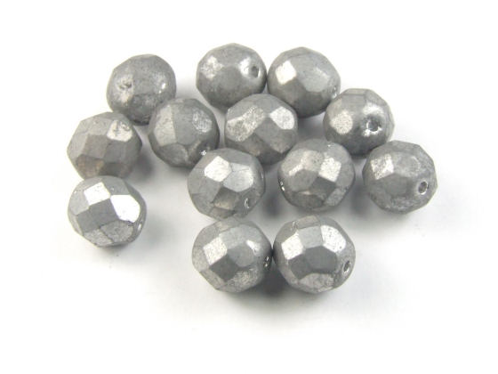 Schliffperlen, bhmisch, 8 mm, powder-grey